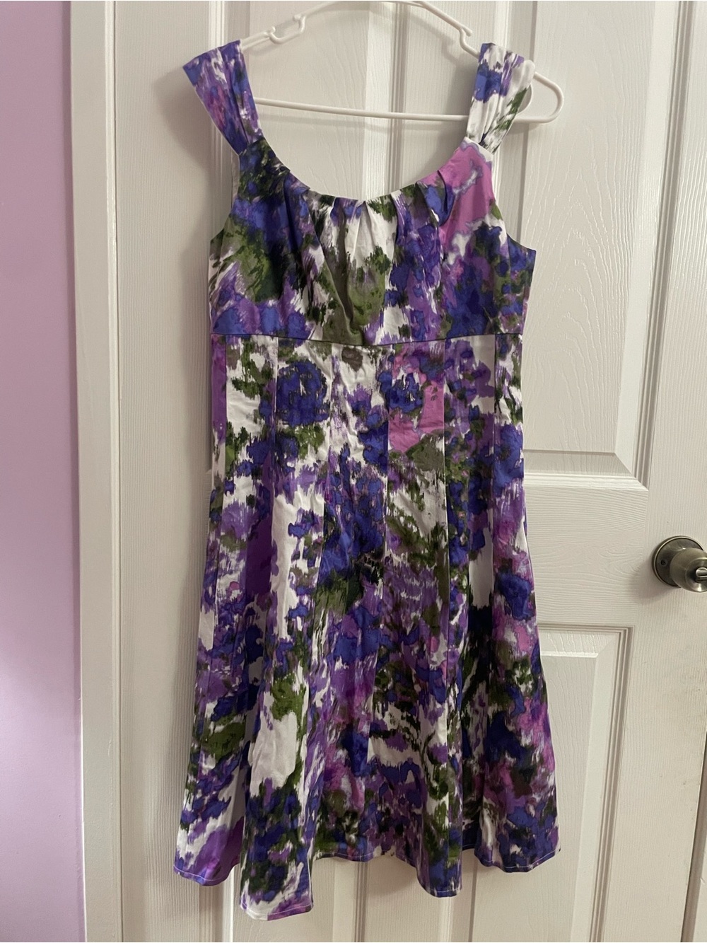 Signature Purple, Green & White Floral Dress